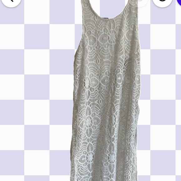 Express brand new crochet sheer maxi dress see thru design to wear over a piece - Picture 4 of 5